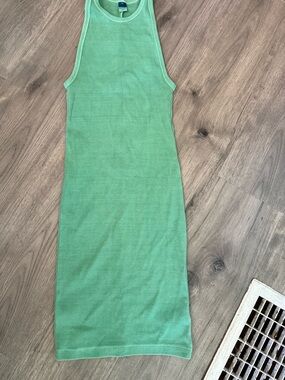 Old Navy Mint Green Ribbed Tank Maxi Dress